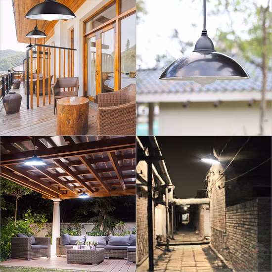 Guirnalda de luces solares para exteriores G40, luces de patio con 10 bombillas LED inastillables, 4 modos de luz, luces colgantes resistentes a la intemperie para decoración de fiestas en el patio trasero Bistro Pergola,